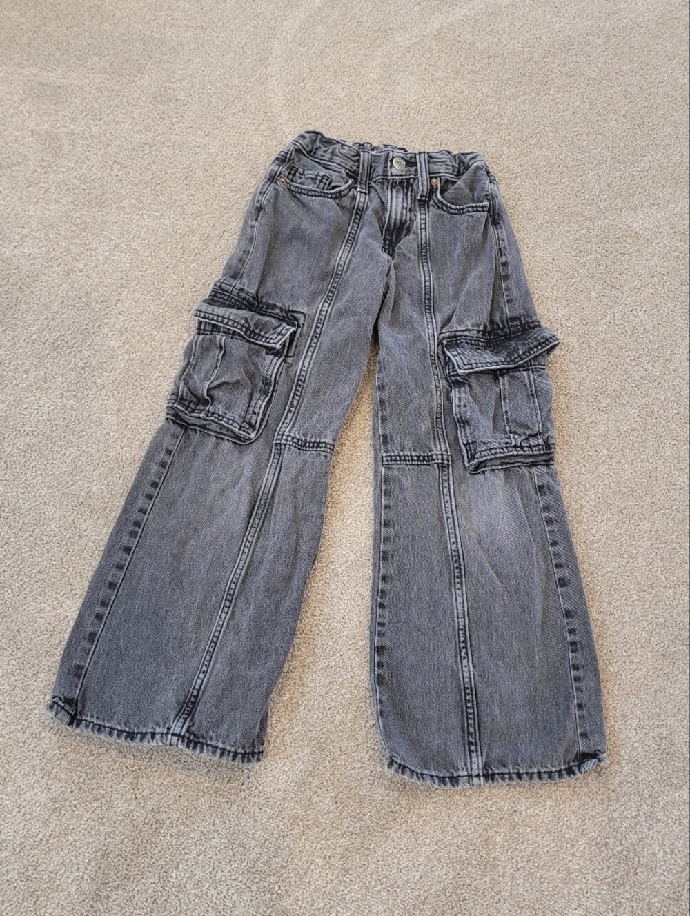 Old Navy High Rise Baggy Wide Leg Black Jeans Size 8